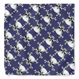 Pattern of Skulls and Crossbones Biker Bandana