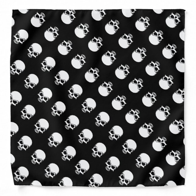 Pattern of Skulls Motorcycle or Biker Bandana (Front)