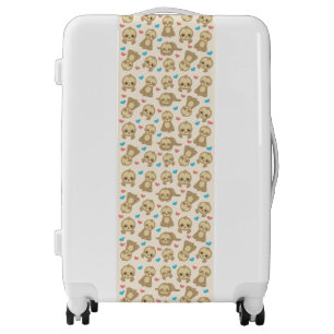 Pattern Of Sloths, Cute Sloths, Hearts Luggage