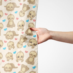 Pattern Of Sloths, Cute Sloths, Hearts Scarf
