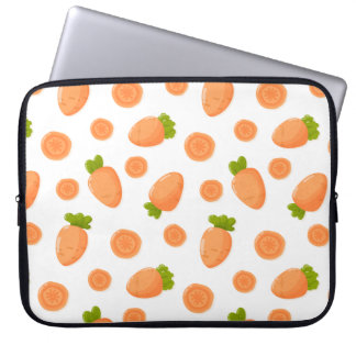 Pattern of small carrots and slices laptop sleeve