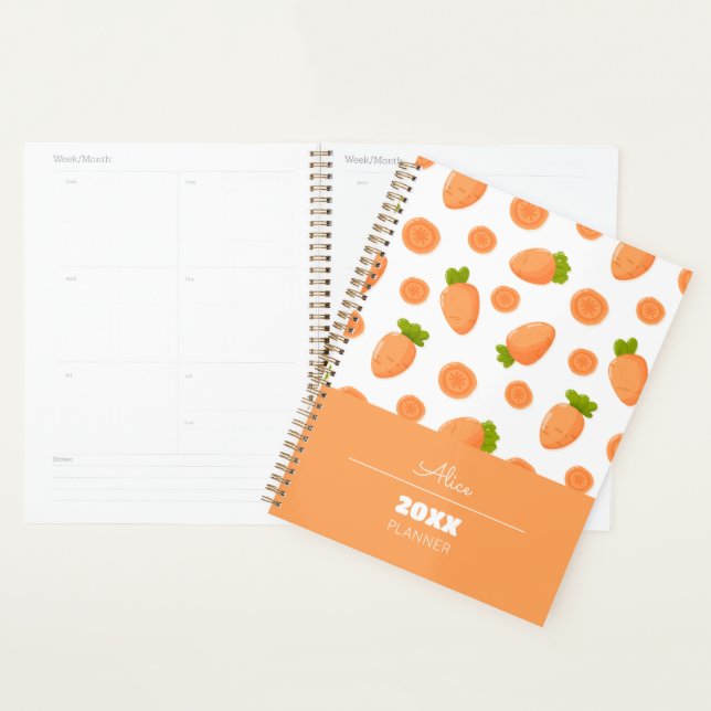 Pattern of small carrots and slices planner (Display)