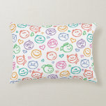 pattern of smiles accent pillow