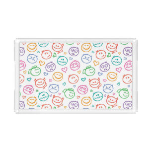 pattern of smiles acrylic tray