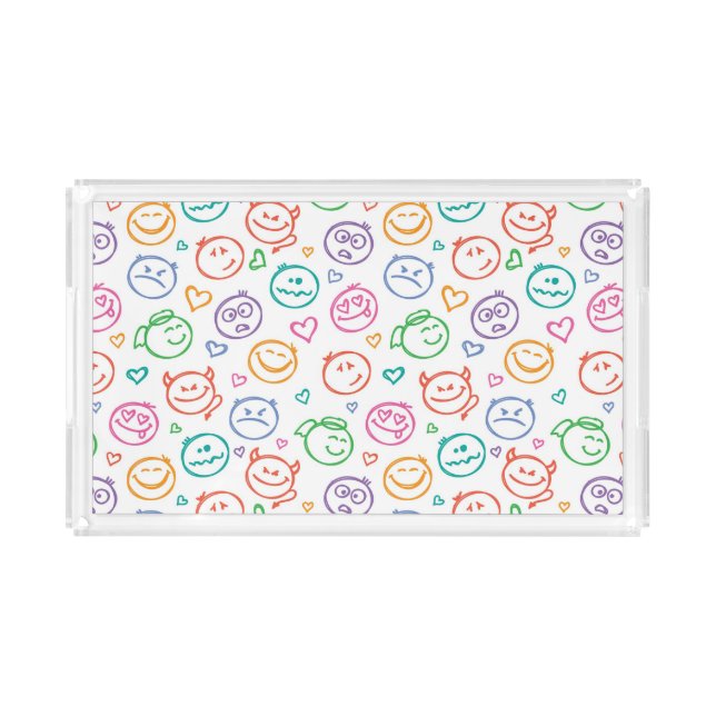 pattern of smiles acrylic tray (Front)