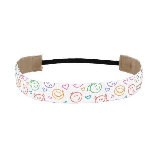 pattern of smiles athletic headband (Front)
