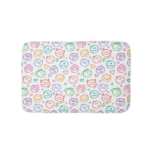 pattern of smiles bathroom mat (Front)
