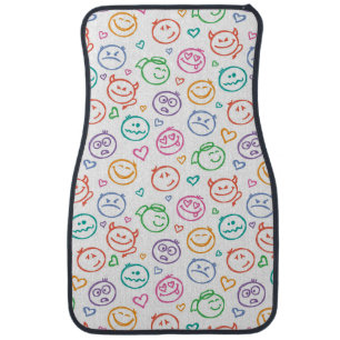 pattern of smiles car mat