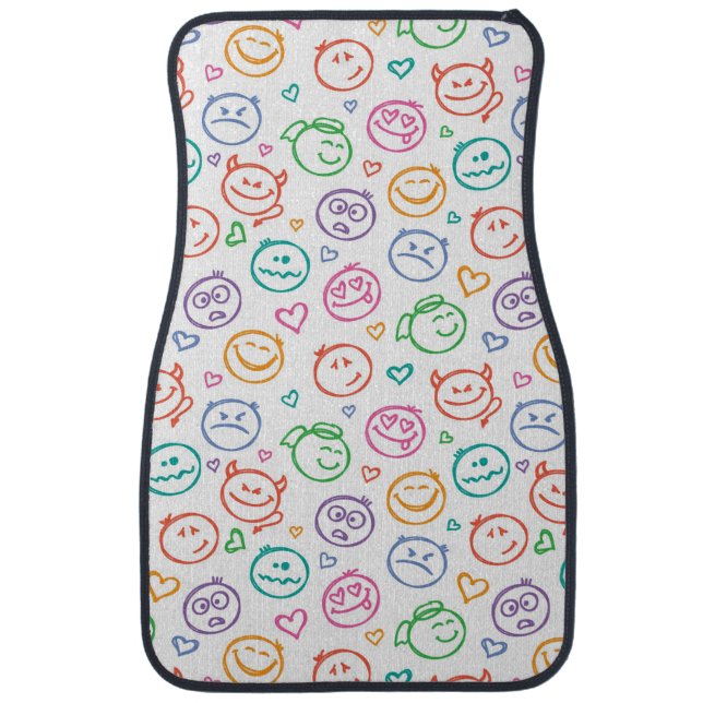 pattern of smiles car mat (Front)