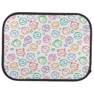 pattern of smiles car mat