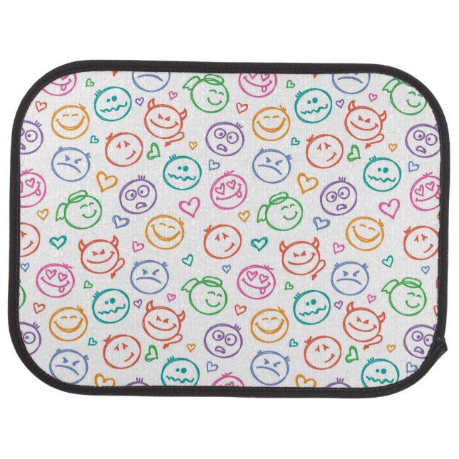 pattern of smiles car mat (Rear)