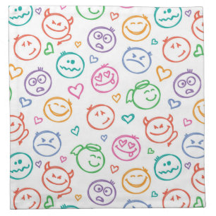 pattern of smiles cloth napkin