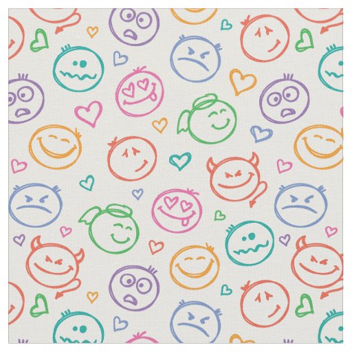pattern of smiles fabric