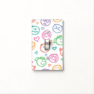 pattern of smiles light switch cover
