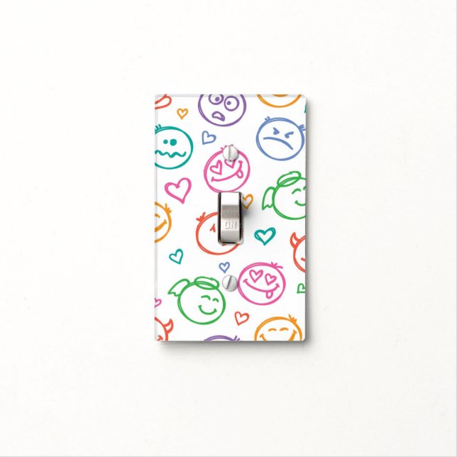 pattern of smiles light switch cover (In Situ)