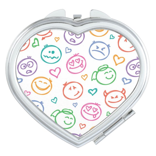 pattern of smiles mirror for makeup (Front)