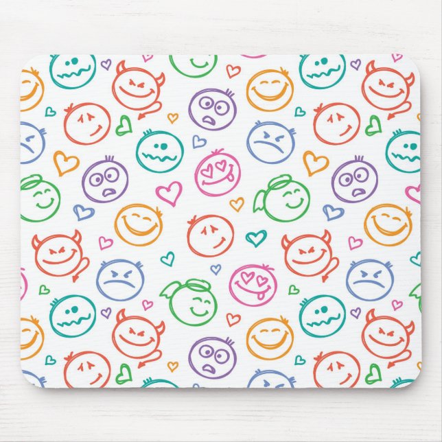 pattern of smiles mouse pad (Front)