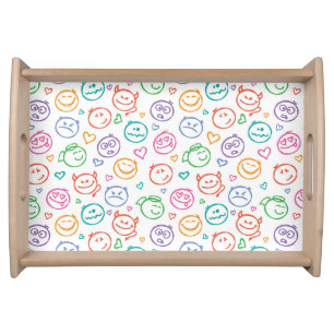 pattern of smiles serving tray