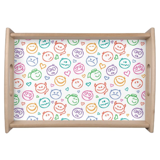 pattern of smiles serving tray (Front)