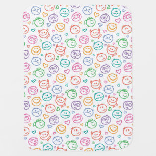 pattern of smiles swaddle blanket