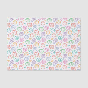 pattern of smiles tissue paper