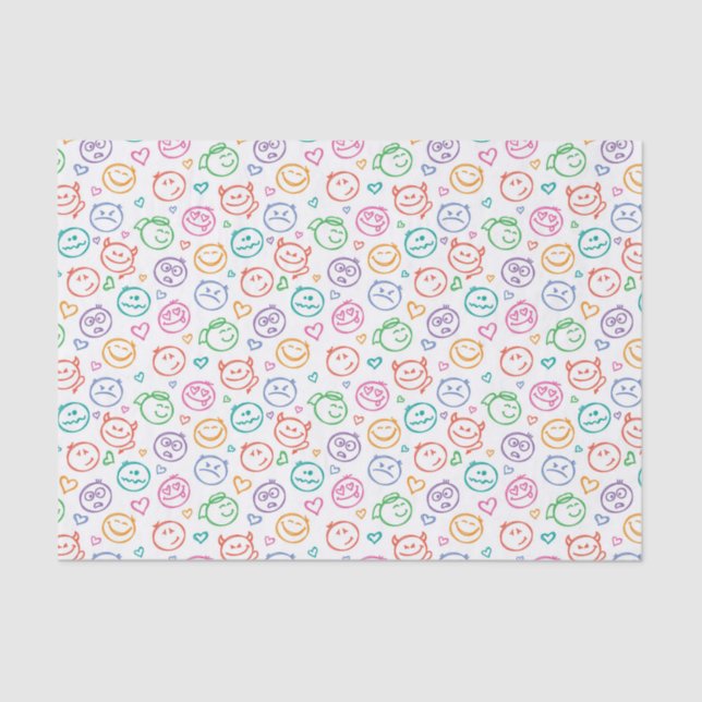 pattern of smiles tissue paper (Front)