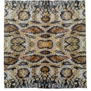 pattern of snake skin. Vintage animal print Shower Curtain