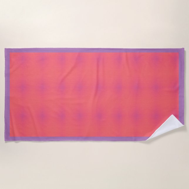 Pattern of Soft Pink & Purple Beach Towel (Front)