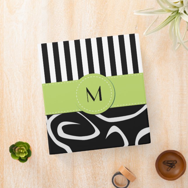 Pattern Of Stripes, Pattern Of Swirls, Monogram Binder (In Situ)