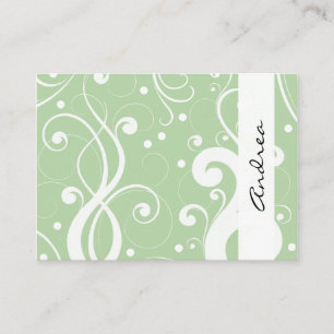 Pattern Of Swirls, Swirl Pattern, Swirling, Green Business Card
