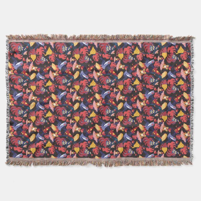 Pattern Of The Lovers Frogs 2 Throw Blanket (Front)