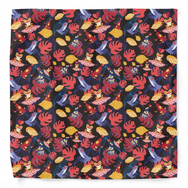 Pattern Of The Lovers Frogs Bandana (Front)