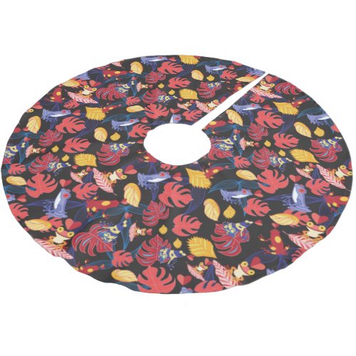 Pattern Of The Lovers Frogs Brushed Polyester Tree Skirt