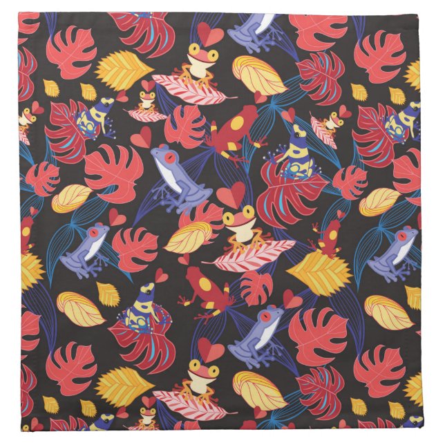 Pattern Of The Lovers Frogs Cloth Napkin (Front)