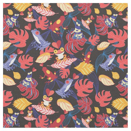 Pattern Of The Lovers Frogs Fabric