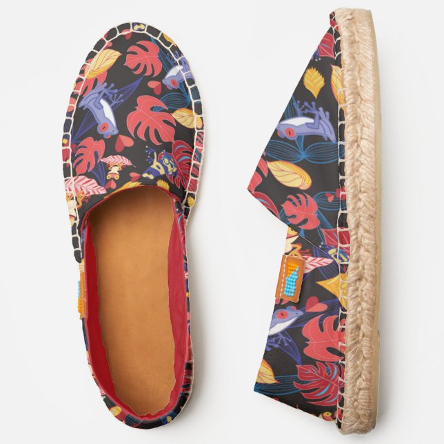 Pattern Of The Lovers Frogs | Monogram Espadrilles (Side)