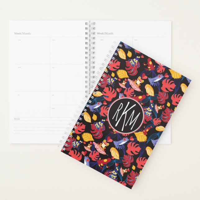 Pattern Of The Lovers Frogs | Monogram Planner (Display)