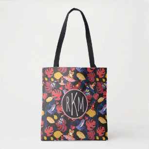 Pattern Of The Lovers Frogs   Monogram Tote Bag