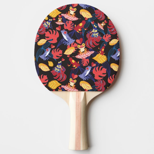 Pattern Of The Lovers Frogs Ping-Pong Paddle (Front)