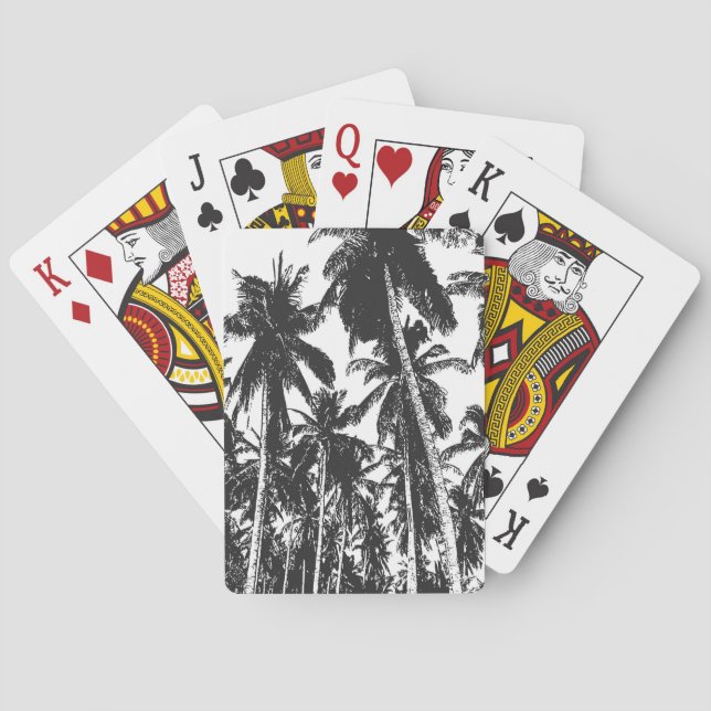 Pattern of Tropical Palm Trees Design. Poker Cards (Back)