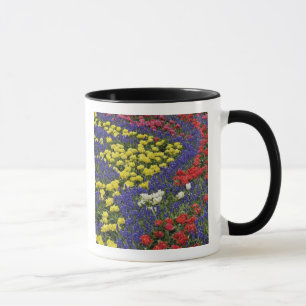 Pattern of tulips and Grape Hyacinth flowers, 2 Mug