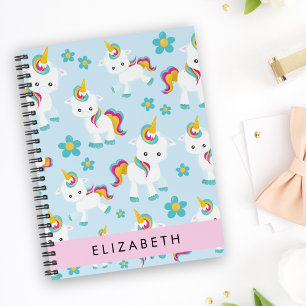 Pattern Of Unicorns, Cute Unicorns, Your Name Planner