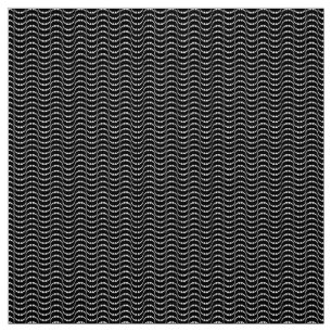 Pattern of Wavy Hearts in black and white color Fabric