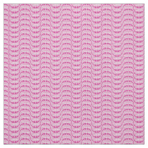 Pattern of Wavy Hearts in pink color Fabric