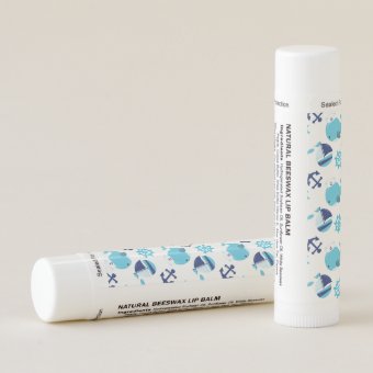 Pattern Of Whales, Blue Whales, Baby Shower Lip Balm | Zazzle