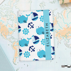 Pattern Of Whales, Blue Whales, Your Name Passport Holder
