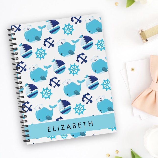 Pattern Of Whales, Blue Whales, Your Name Planner (Creator Uploaded)