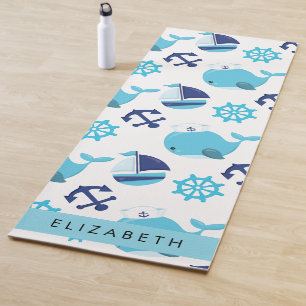 Pattern Of Whales, Blue Whales, Your Name Yoga Mat