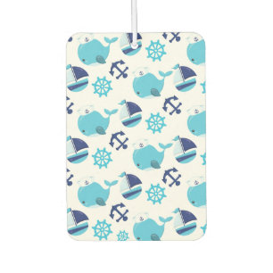 Pattern Of Whales, Cute Whales, Blue Whales Air Freshener