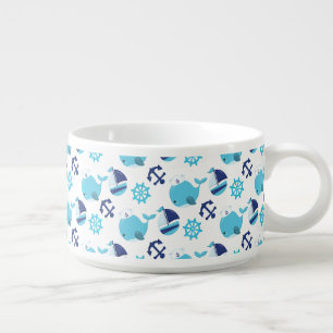 Pattern Of Whales, Cute Whales, Blue Whales Bowl